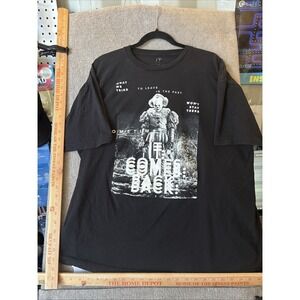 It Stephen King's Adult Size 2XL T-Shirt - It Comes Back Pennywise B & W